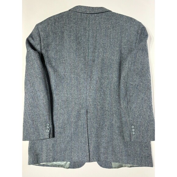 Vintage Kuppenheimer USA 100% Wool Tweed Blazer Gray Blue Stripe ~ Men’s 46R - Picture 10 of 13